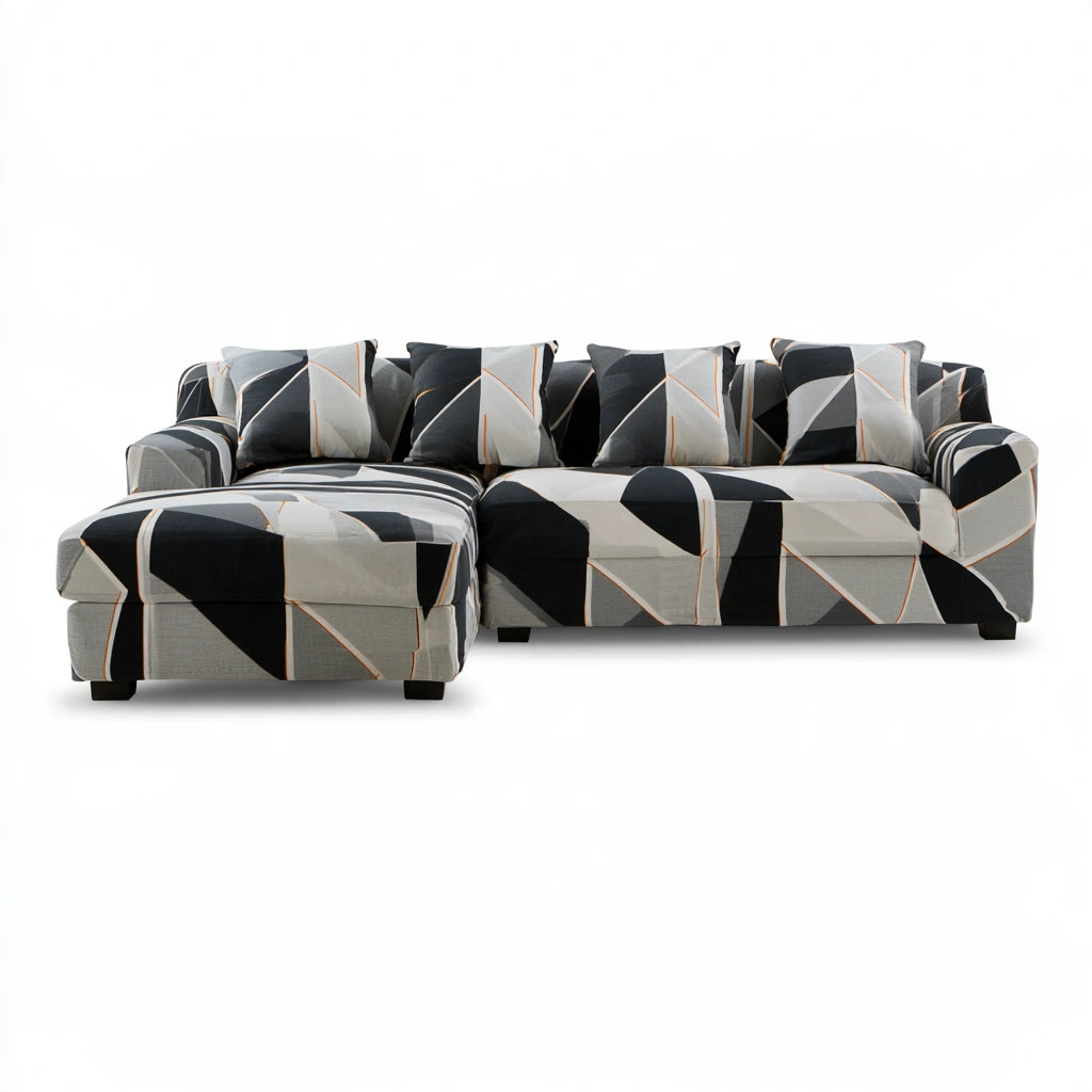 Modułowa sofa narożna, o nowoczesnej formie, kolor: szary