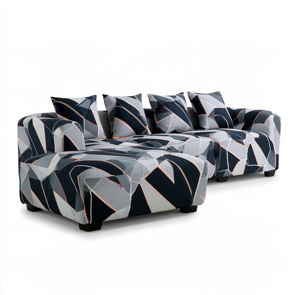 Modułowa sofa narożna, o nowoczesnej formie, kolor: szary
